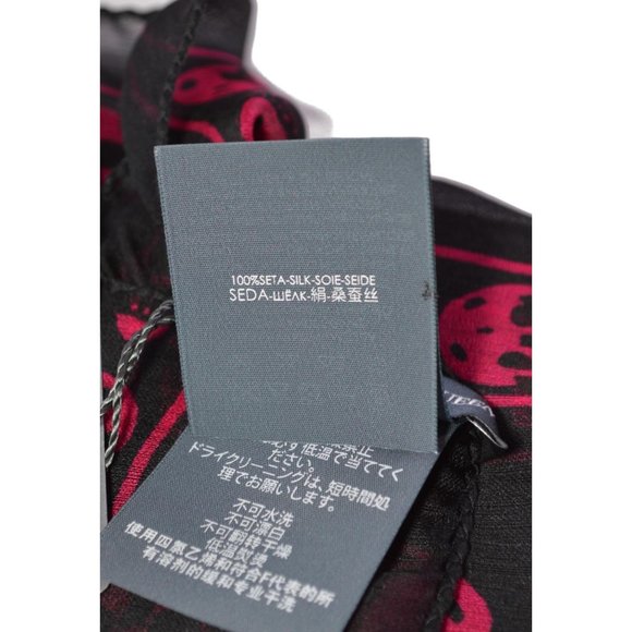 New Alexander McQueen $365 110640 Purple Black SKULL Silk Chiffon Scarf - Picture 6 of 10